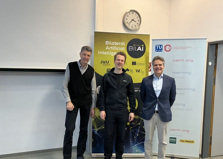 Thomas Eiter, Matthias Scheutz, Clemens Heitzinger (fltr)