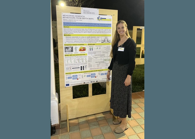 Irene Ballester at the 18th International Computer Vision Summer School in Sicily, Italy
